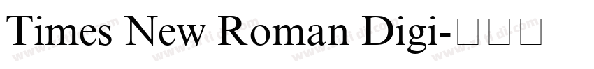 Times New Roman Digi字体转换